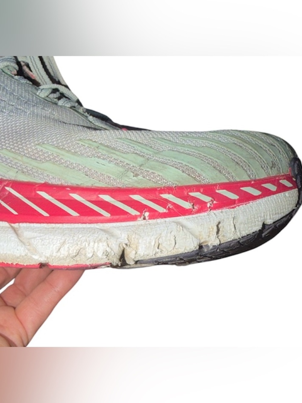 Hoka One One Clifton 5 Alloy Running Shoes Women’s Size 9 Wide Gray Pink - Picture 8 of 9